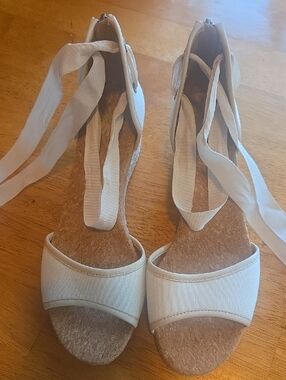 UGG Women's Cream Ankle-Tie Espadrille Sandals